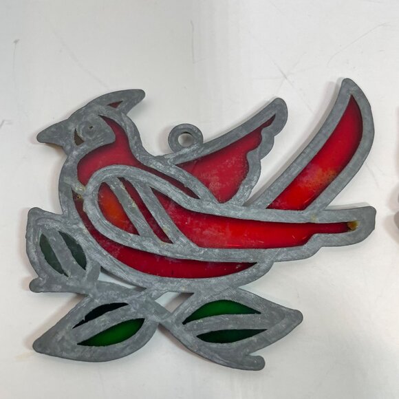 Stained Glass Cardinal & Mallard Duck Suncatchers Nature-Inspired Decor Handcraf - Picture 13 of 13